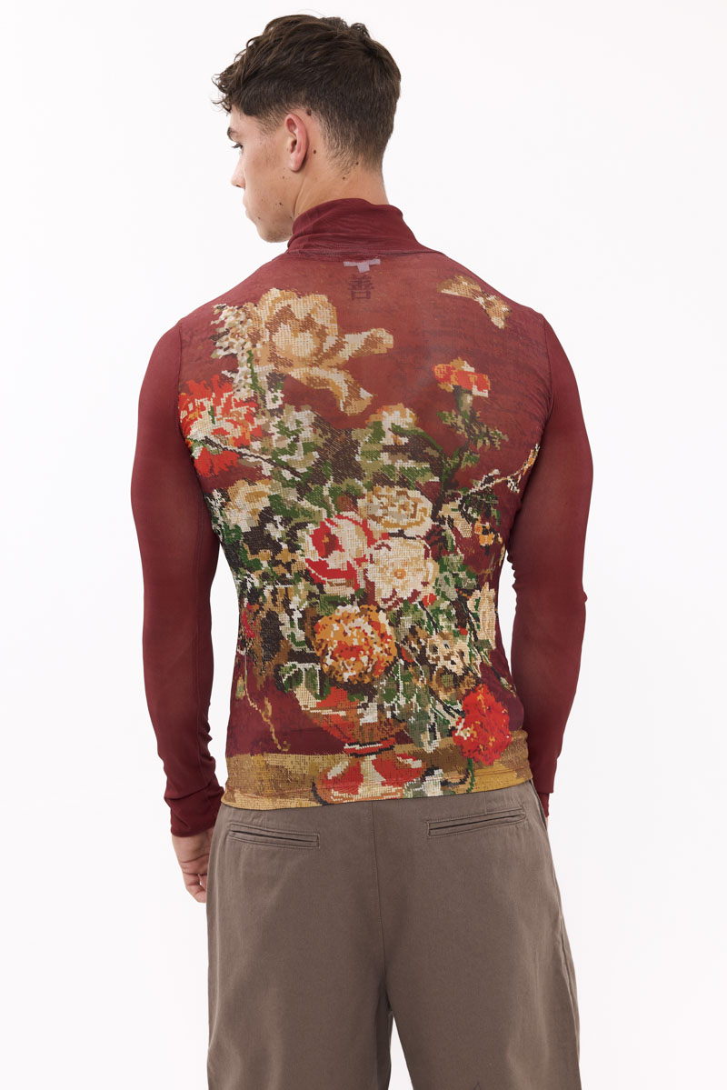 Flowers Mesh Top3