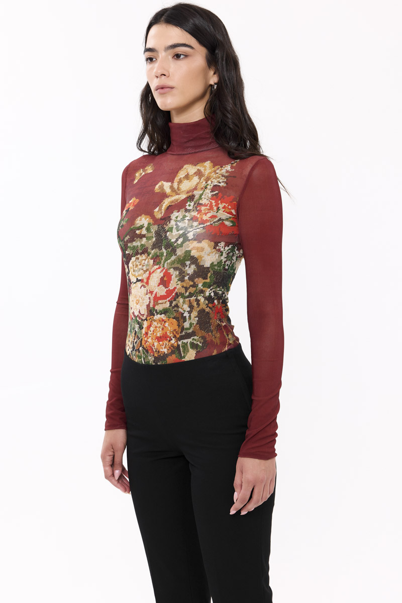 Flowers Mesh Top6