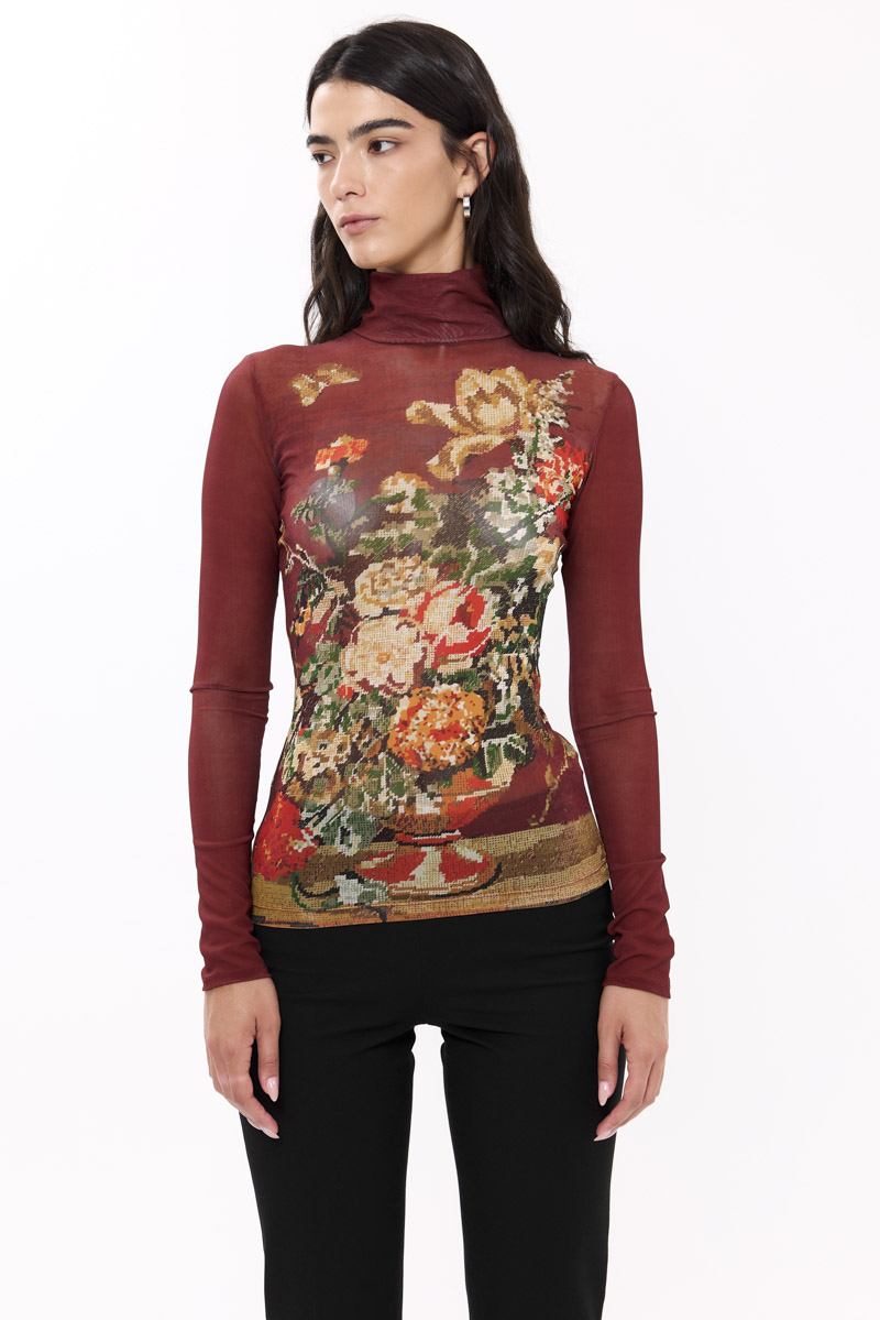 Flowers Mesh Top7