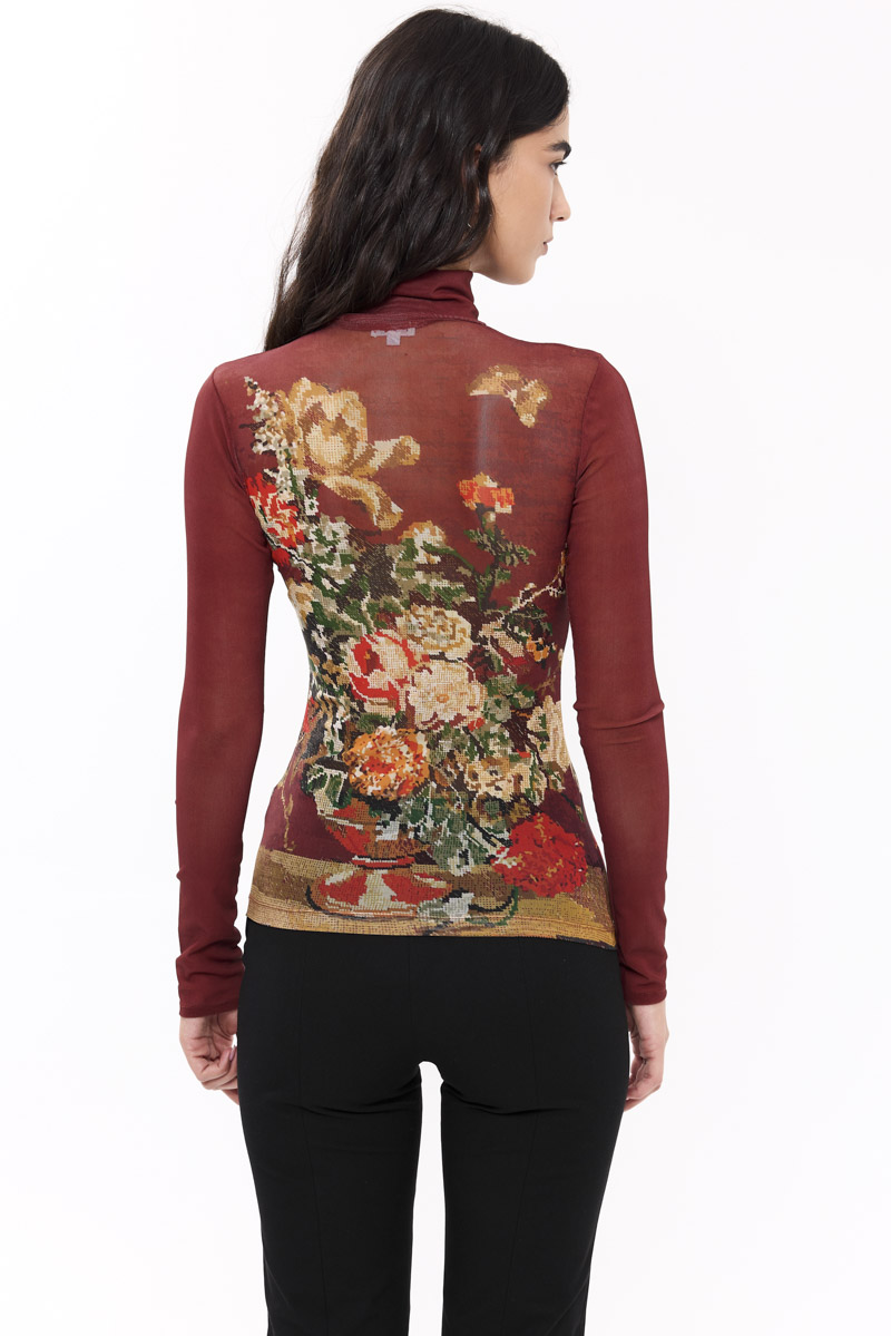Flowers Mesh Top8